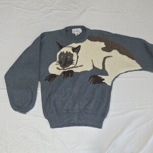 Men's Blue Cat Sweater